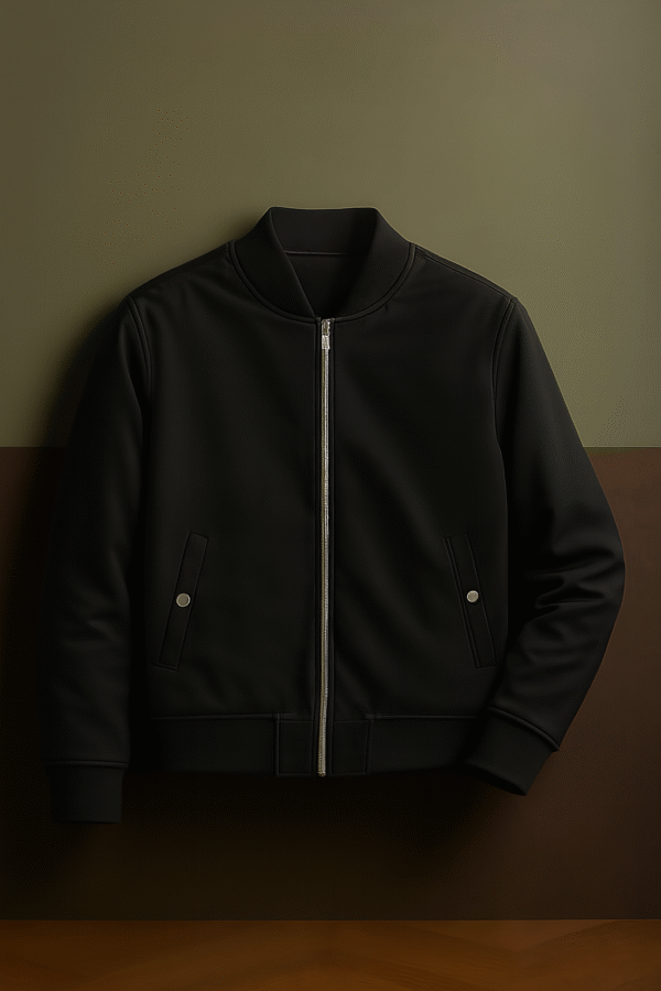 zestfits matte ribbed bomber jacket – sleek streetwear with edge