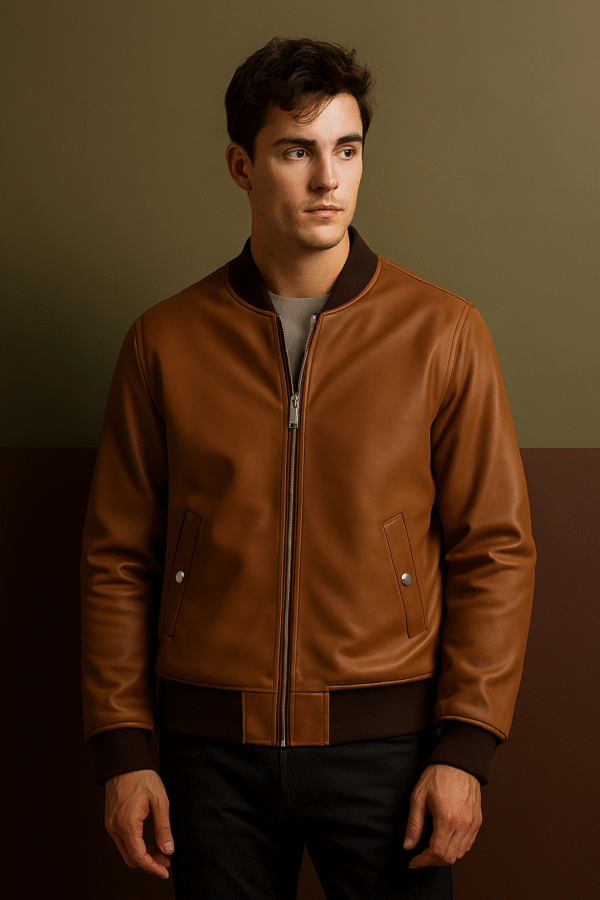zestfits matte ribbed bomber jacket – sleek streetwear with edge