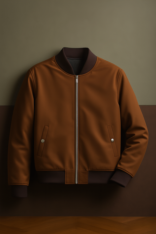 zestfits matte ribbed bomber jacket – sleek streetwear with edge